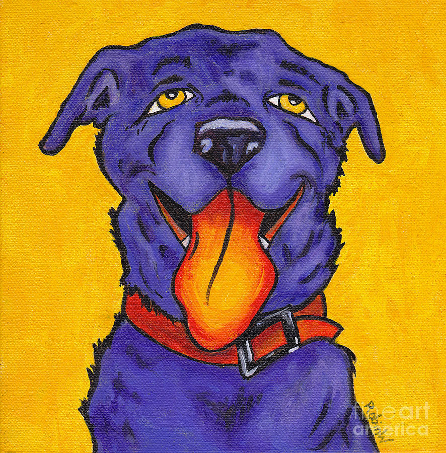 Yellow Dog Painting by Robin Wiesneth