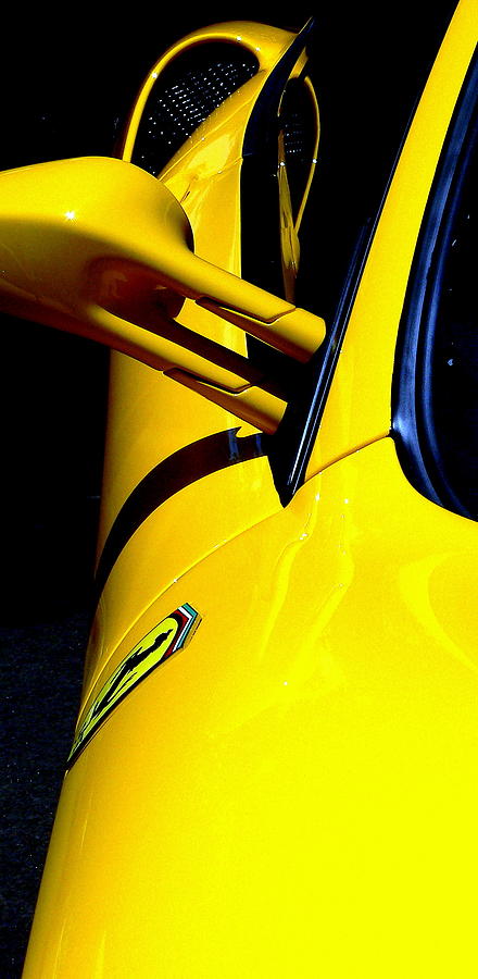 Yellow Ferrari Photograph by Jeff Lowe