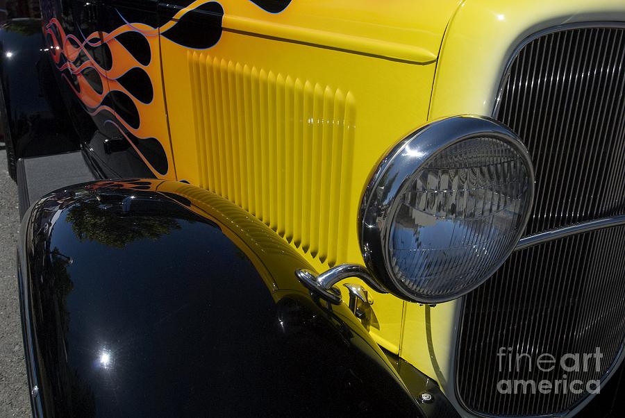 Yellow Flame Vintage Car Photograph by Blake Webster