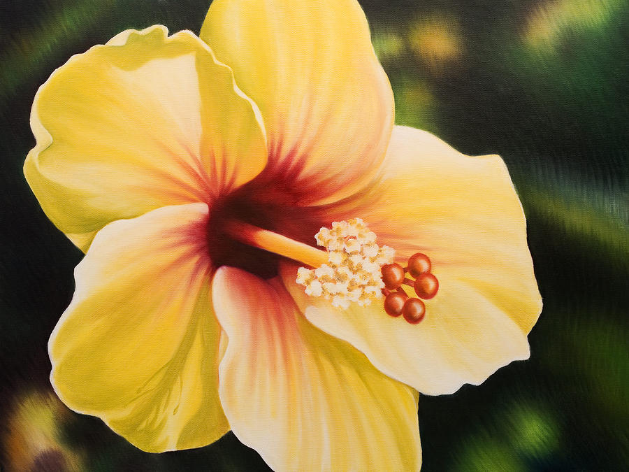 Yellow Hibiscus Painting