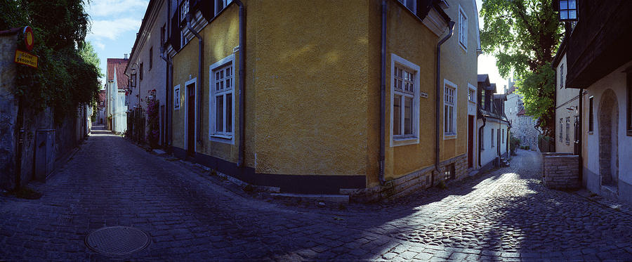 Architecture Photograph - Yellow House Visby by Jan W Faul