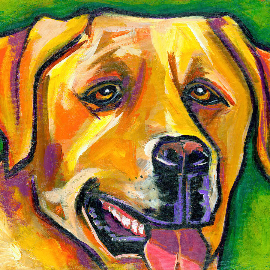 Yellow Lab Painting by Ilene Richard