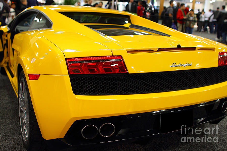 Transportation Photograph - Yellow Lamborghini Diablo . 7D9588 by Wingsdomain Art and Photography