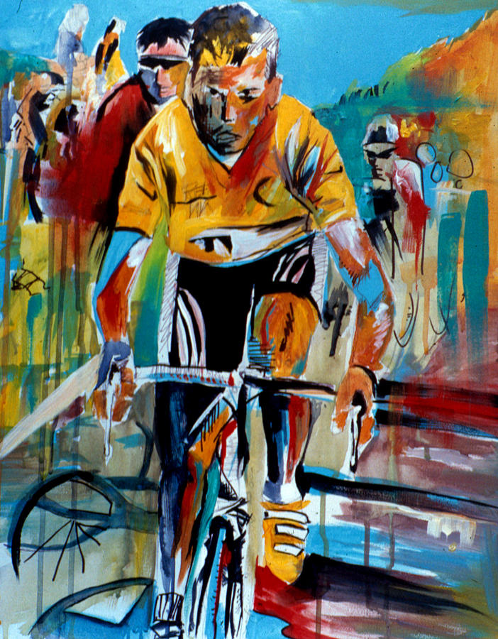 Yellow Race Painting by John Gholson
