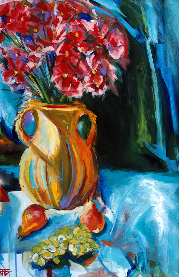 Yellow Vase Painting by John Gholson