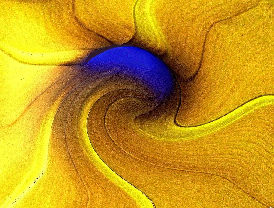 Yellow Wave Digital Art by Carrie OBrien Sibley