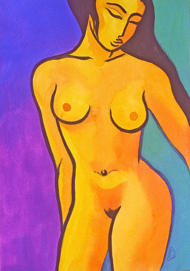 Yellow Woman Painting by Jennifer Baird Yellow Woman Painting by Jennifer Baird
