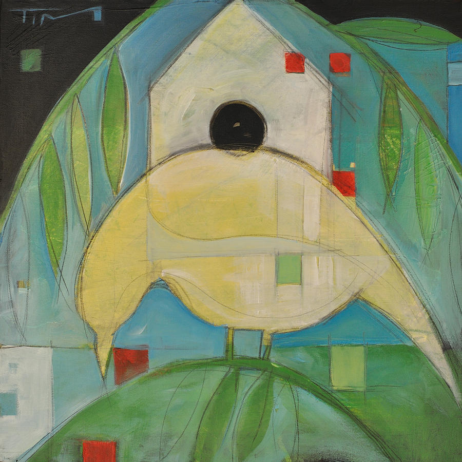 Yellowbird Whitehouse Painting by Tim Nyberg Yellowbird Whitehouse Painting by Tim Nyberg
