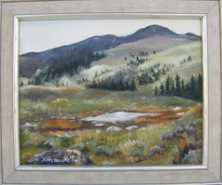 Yellowstone Backcountry FRAMED Painting by Lori Brackett