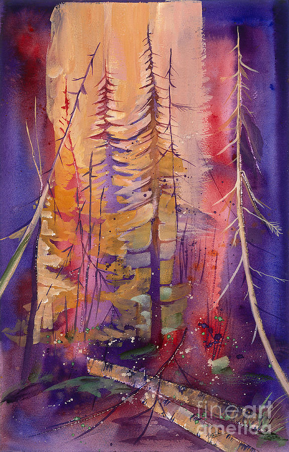 Yellowstone Fire Painting by Pati Pelz