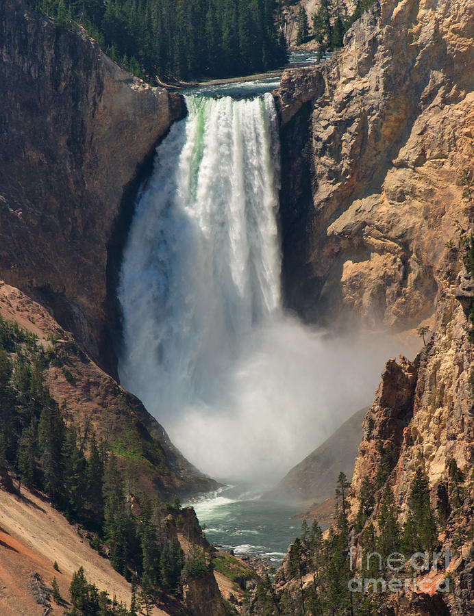 Yellowstone Lower Falls Closeup Photograph by Charles Kozierok