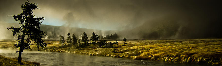Yellowstone Mist Photograph by Peggie Strachan