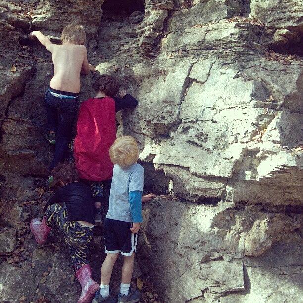 Yes, My Kids Even Climb Cliffs In Photograph by Sera Bonds