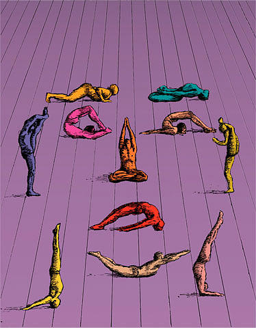 Face Drawing - Yoga by Janusz Kapusta
