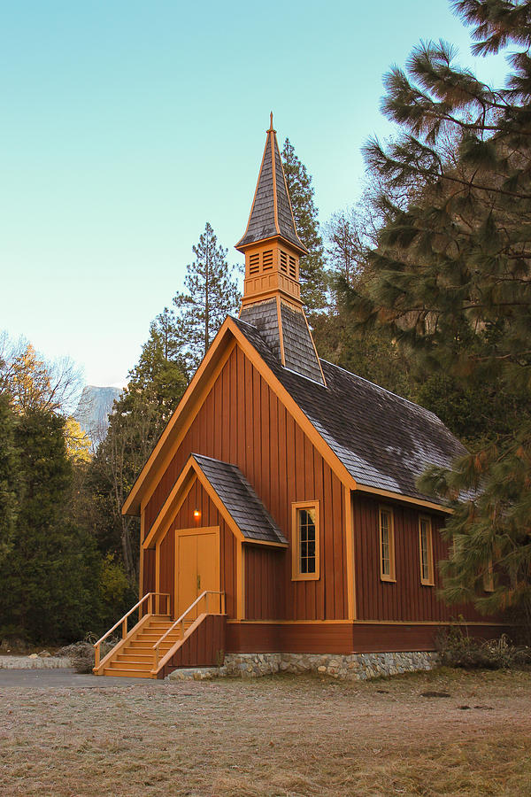 Yosemite Chapel And Half Dome Photograph by Heidi Smith