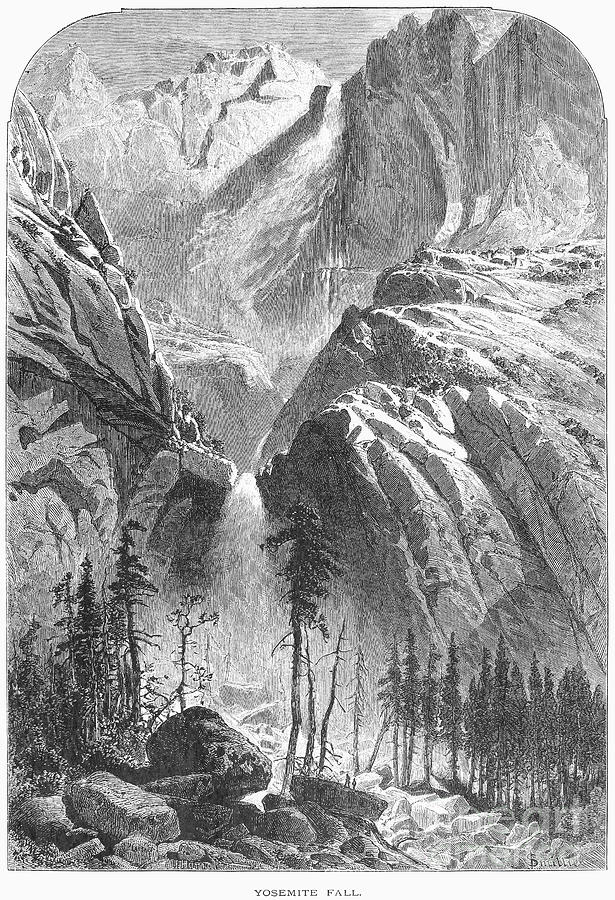 Yosemite Falls, 1874 Photograph by Granger