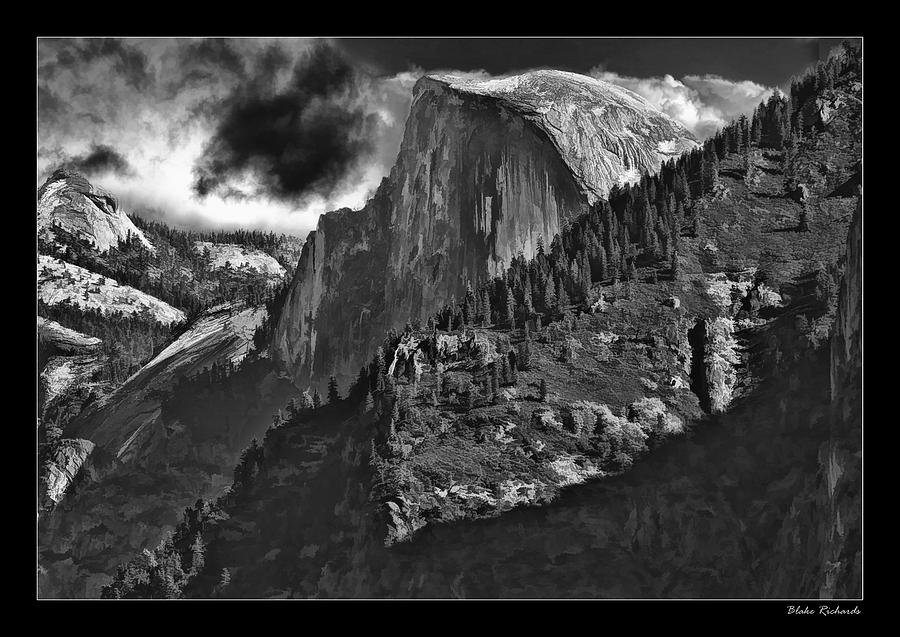 Yosemite Hafe Dome Dark Cloud Photograph by Blake Richards