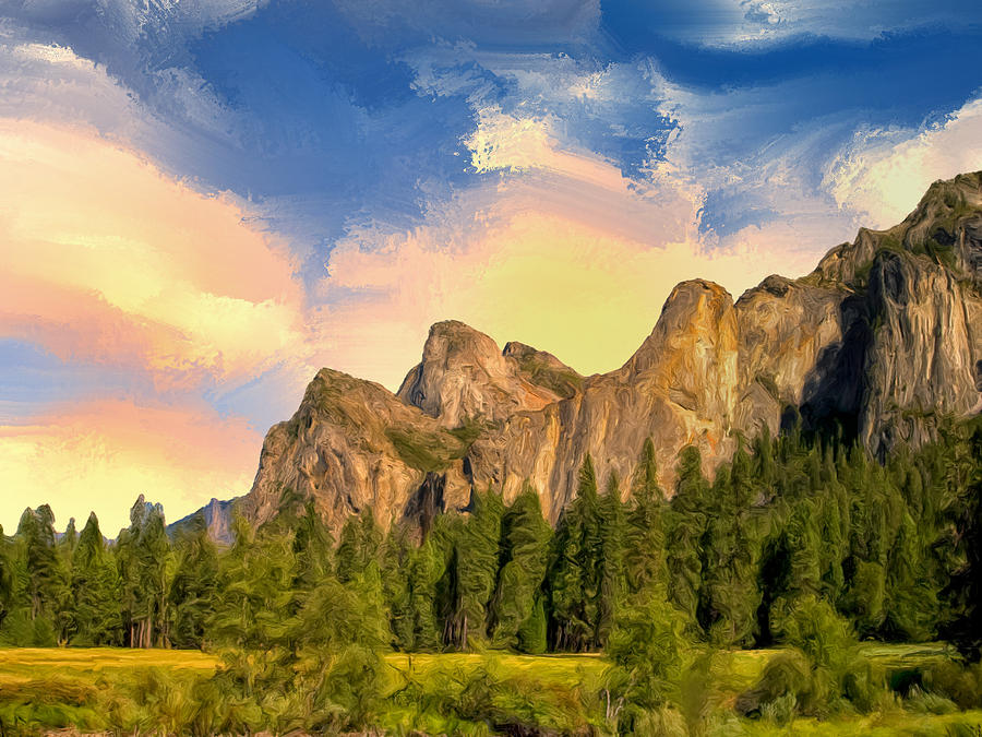 Yosemite Valley Morning Painting by Dominic Piperata