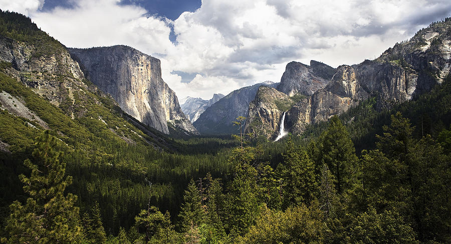 Yosemite National Park Digital Art - Yosemite Valley view by Dewain Maney