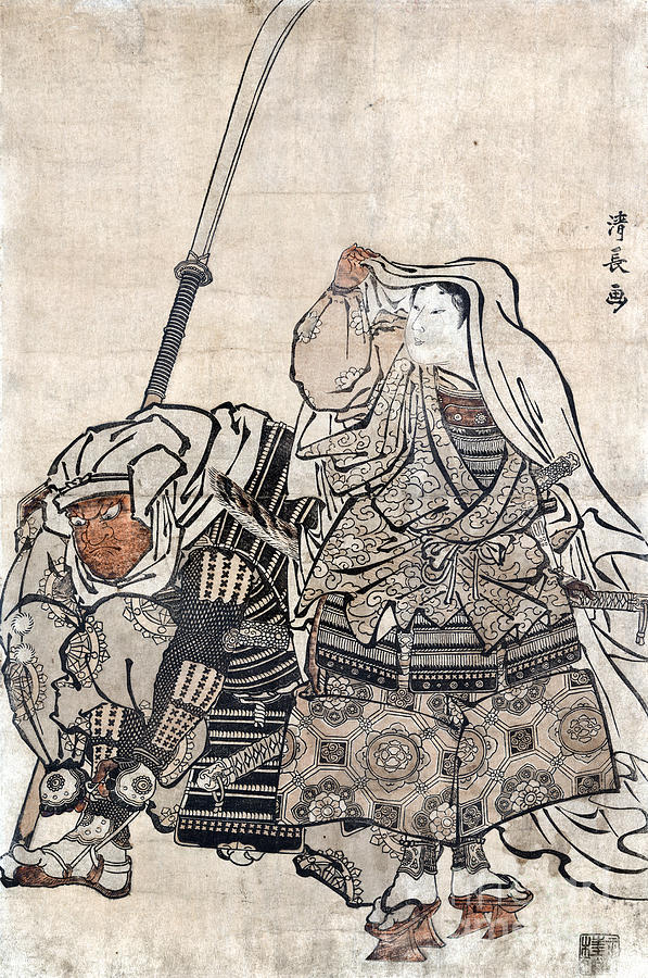 Yoshitsune & Benkei Photograph by Granger