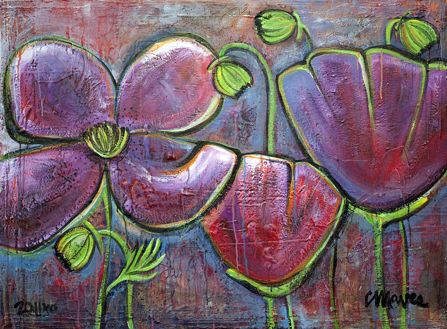 You Are My Sanctuary Poppies Painting by Laurie Maves ART