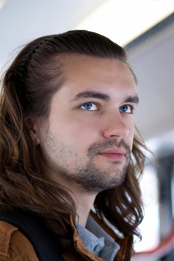 Young Attractive Guy With Long Hair Photograph By Larisa Karpova Fine