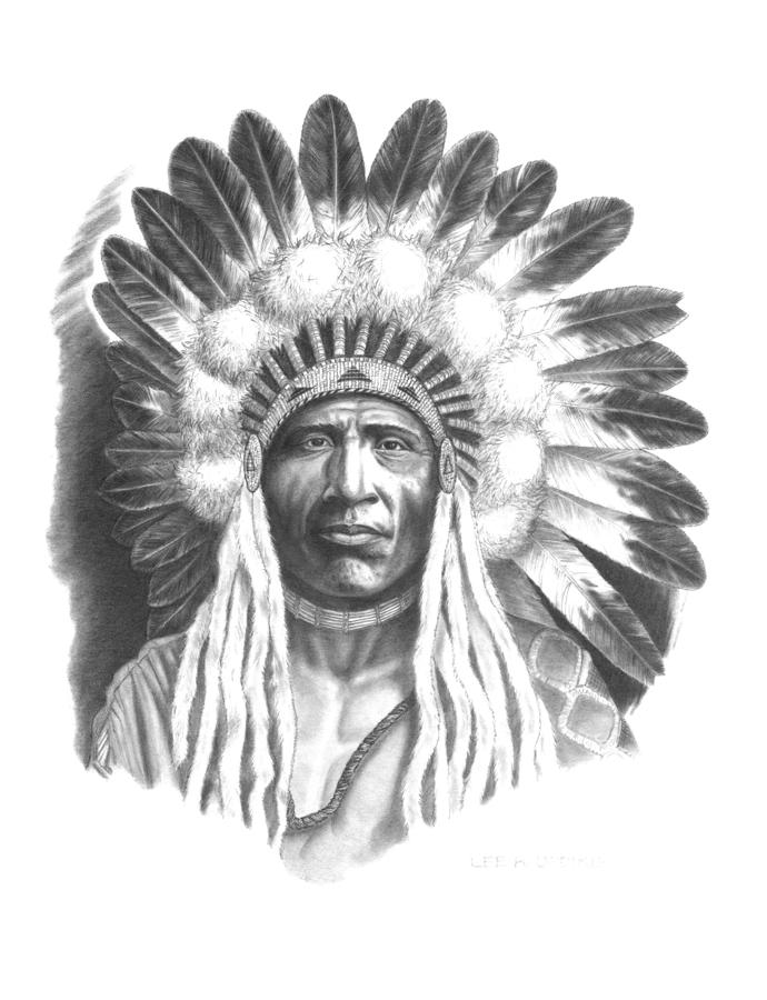Young Blackfoot Drawing by Lee Updike
