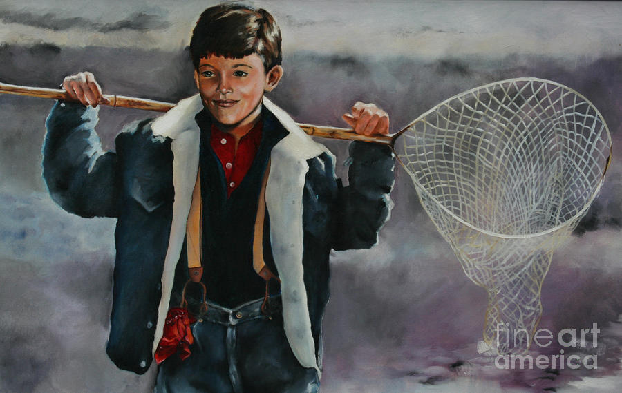 Young Fisherman Painting by Eileen Petre Young Fisherman Painting by Eileen Petre