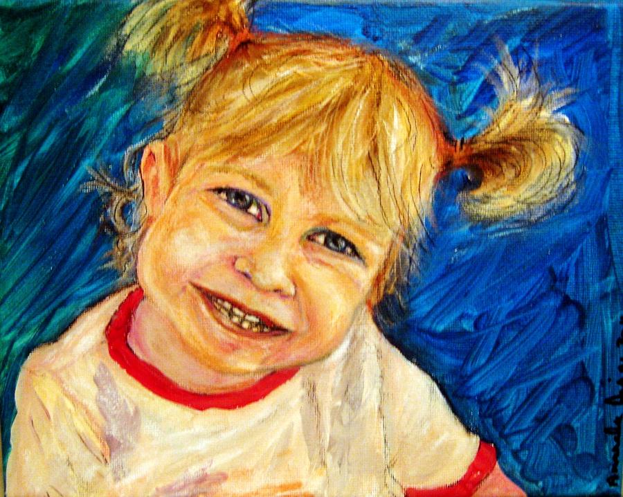 Young girl 2 Pastel by Amanda Dinan