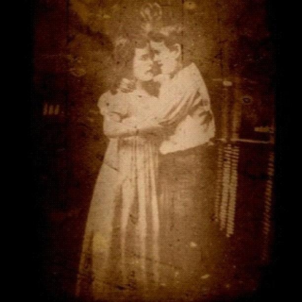 Antique Photograph - young Love #love #painting by Carrie Mroczkowski