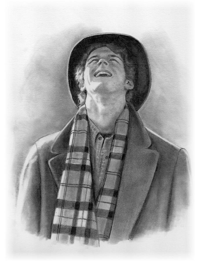 Young Man Laughing Drawing by Joyce Geleynse