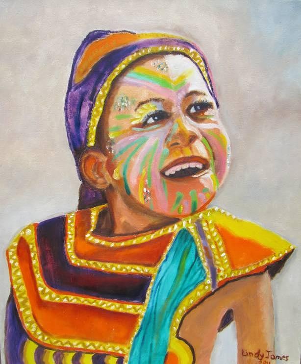 Young Masquerader Painting by Jennylynd James