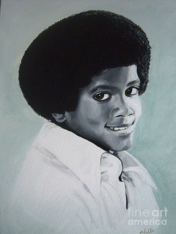 Young Michael Jackson Painting by Michelle Brantley