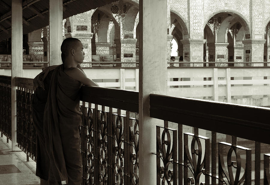 Young monks in Mandalay Hill Photograph by RicardMN Photography