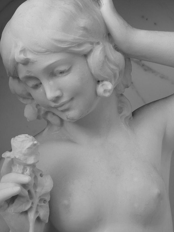 Young Nude Girl Sculpture Photograph by Jeff Lowe