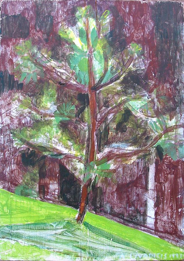 Young Pine Tree Painting by Anita Dale Livaditis
