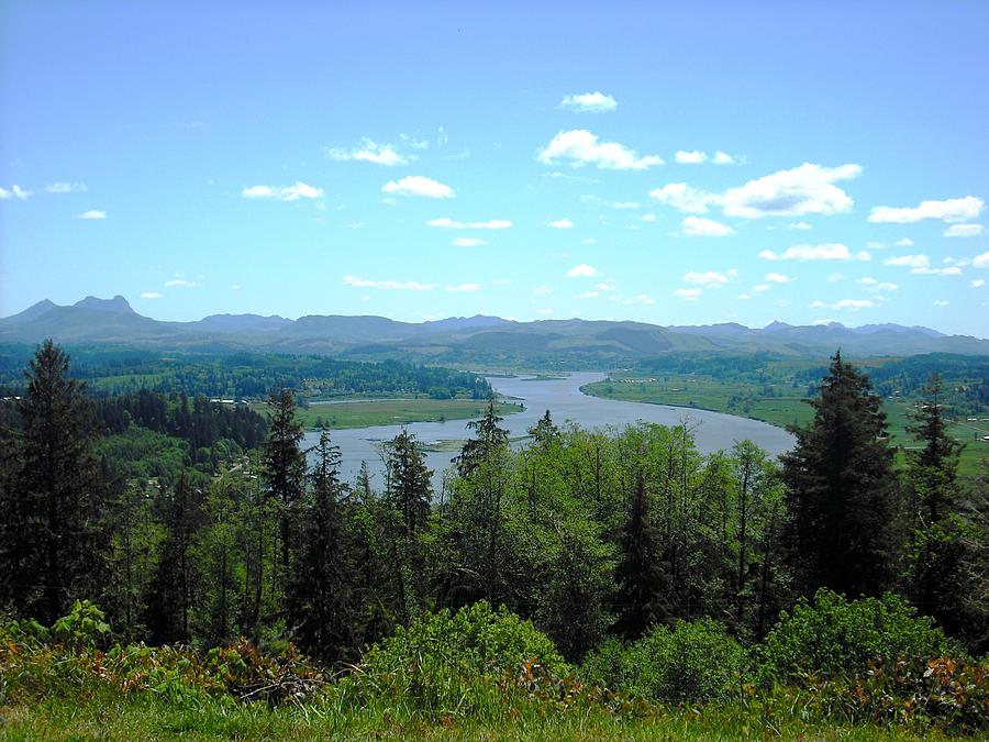 Youngs River and Saddle Mountain Photograph by Kelly Manning
