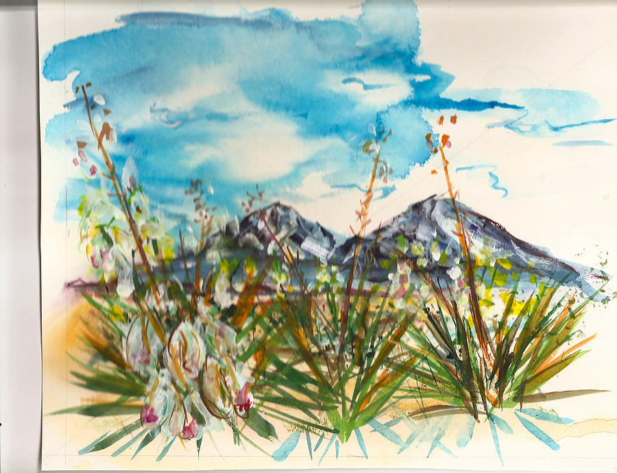 Yucca and Huajatolla Peaks Painting by Joseph Mora