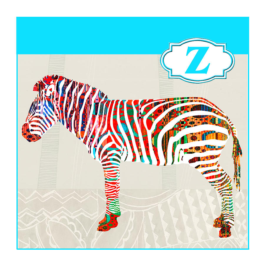 Z is for Zebra Painting by Elaine Plesser - Pixels