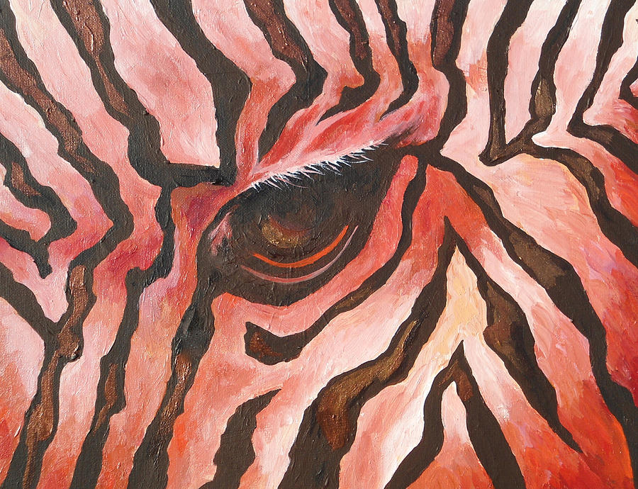 Zebra 2 Painting by Sandy Tracey
