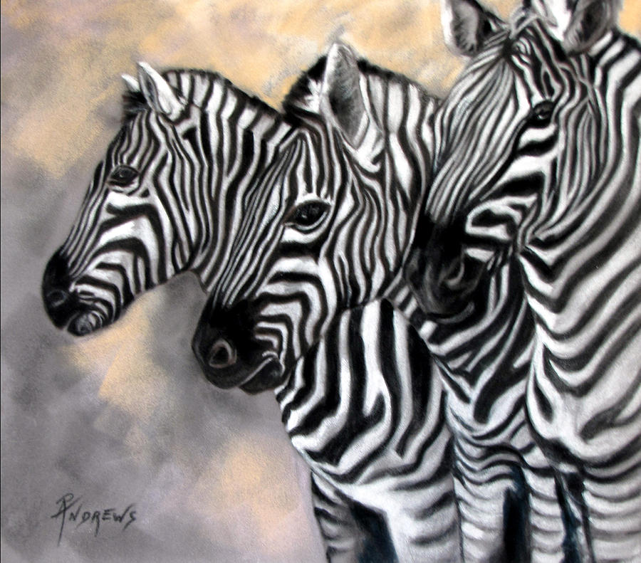 Zebra Crossing Painting by Rae Andrews