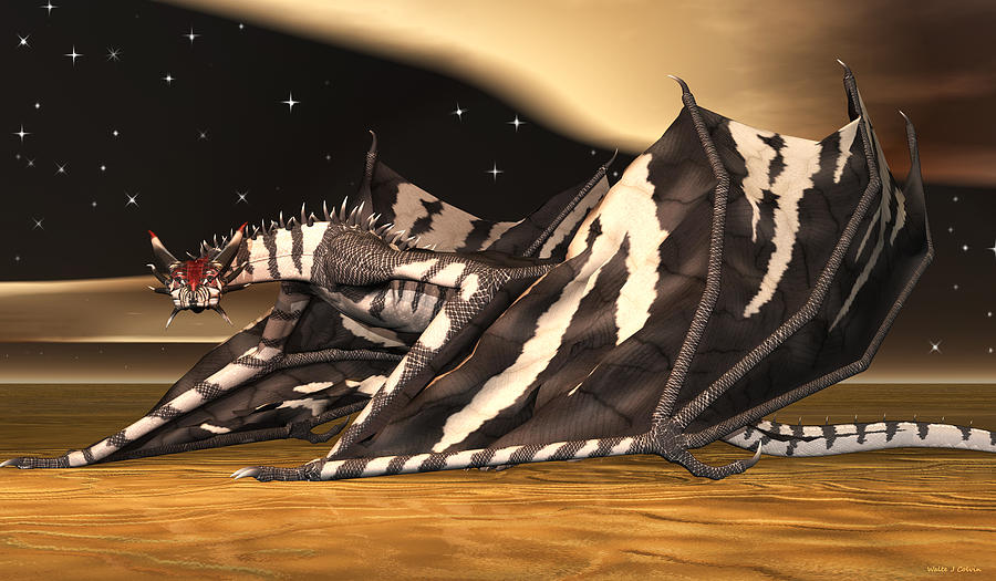 Zebra Dragon Digital Art by Walter Colvin