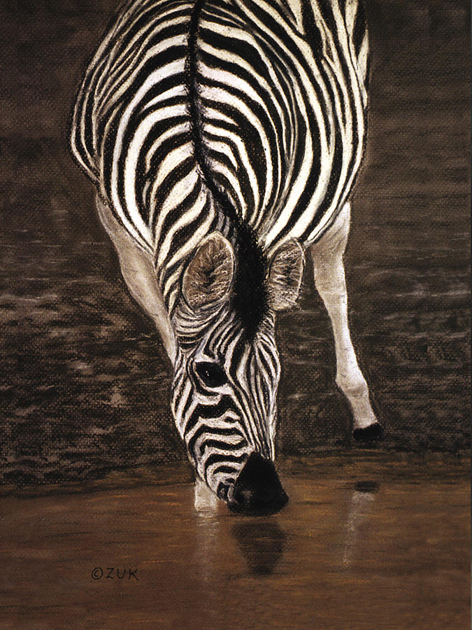 Zebra Painting by Karen Zuk Rosenblatt