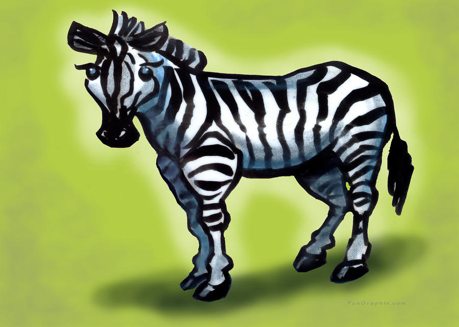 Zebra Painting by Kevin Middleton