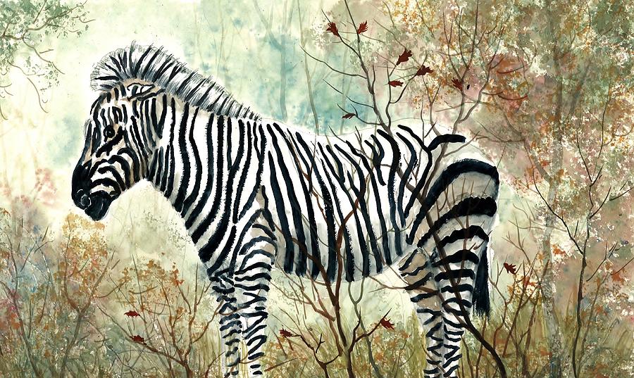 Zebra Study Painting by Steven W Schultz Fine Art America