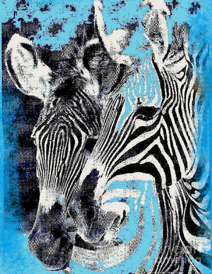 Zebra Painting - Zebras by Duygu Kivanc