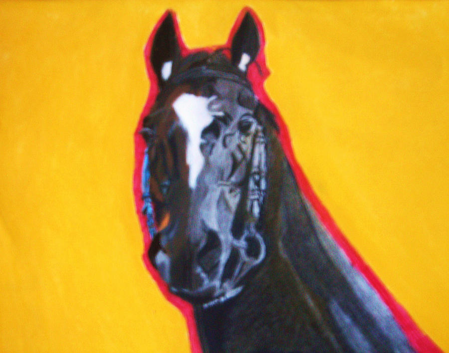 Horse Pastel - Zenyatta by Melissa Nowacki