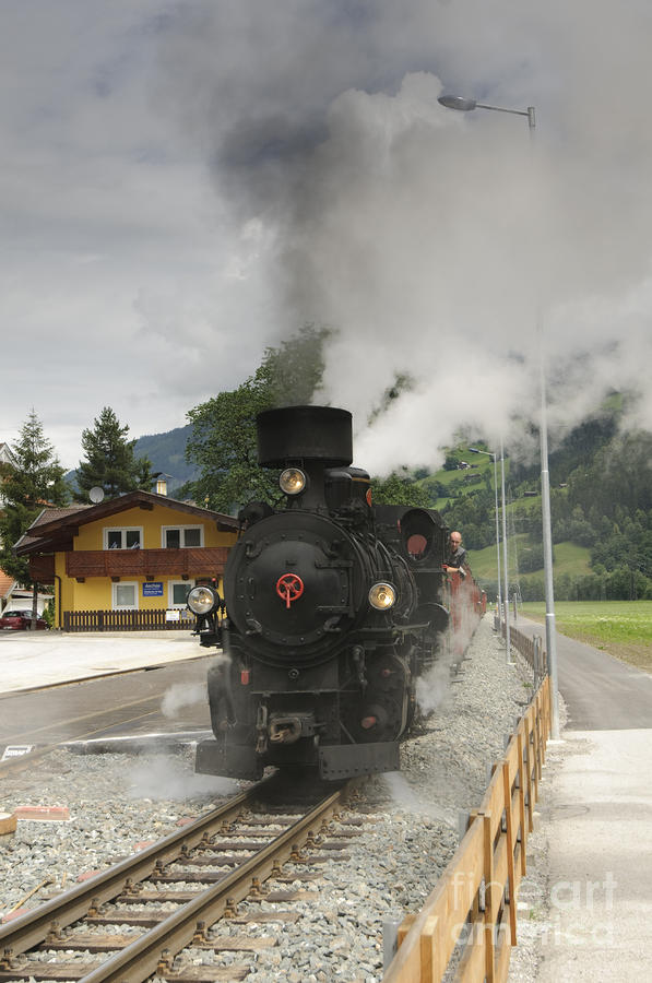Train Photograph - Zillertalbahn steam train  by Hagai Nativ