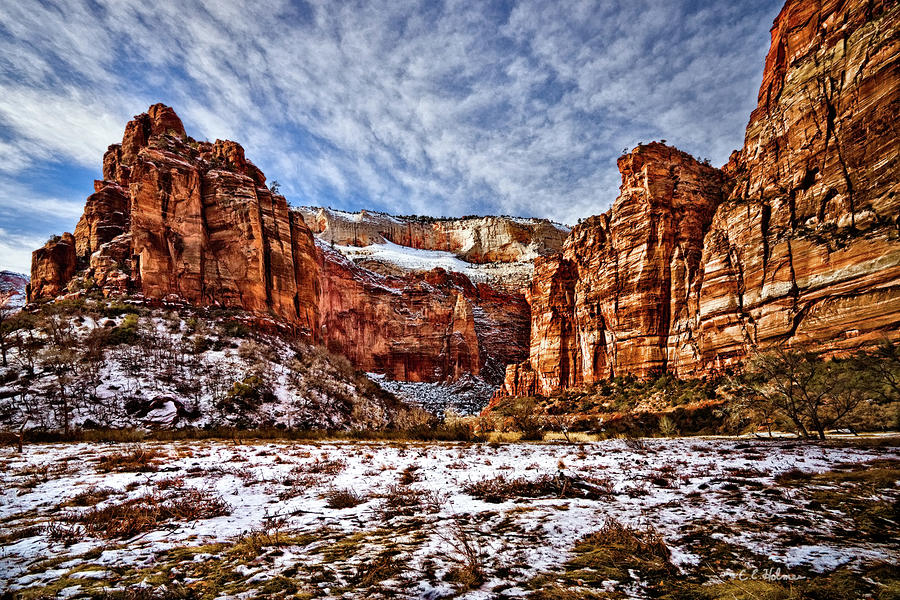 Zion Canyon In Utah Photograph by Christopher Holmes