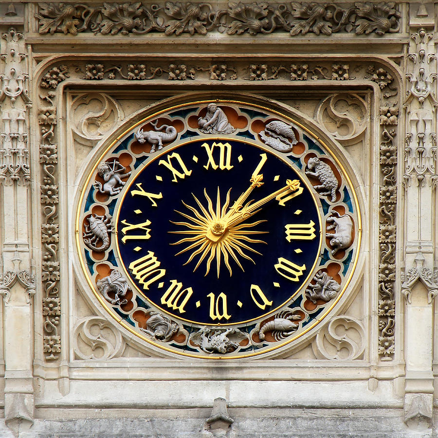 Zodiac Clock Photograph by Andrew Fare